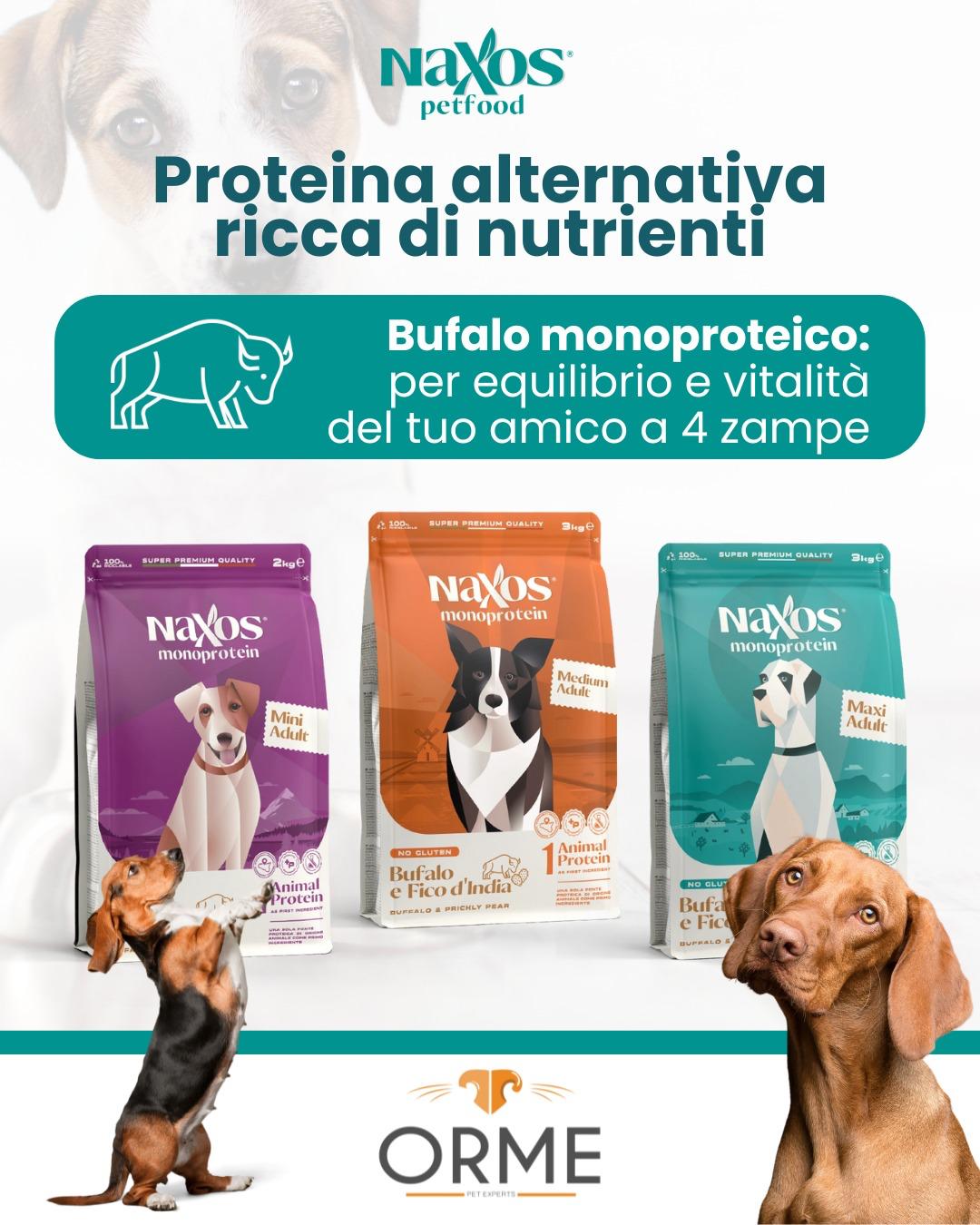 Naxos Bufalo per Cani Crocchette Monoproteiche. Orme palermo